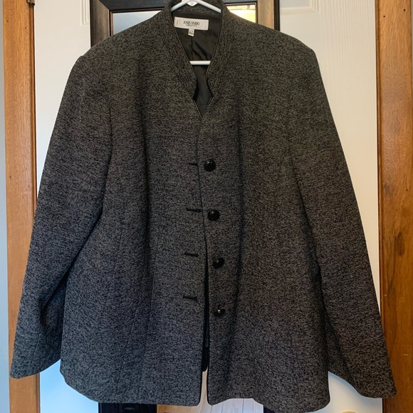 Jones Studio Jackets & Coats Black No Collar Blazer Poshmark